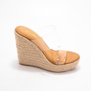 New Day espadrilles clear wedgw